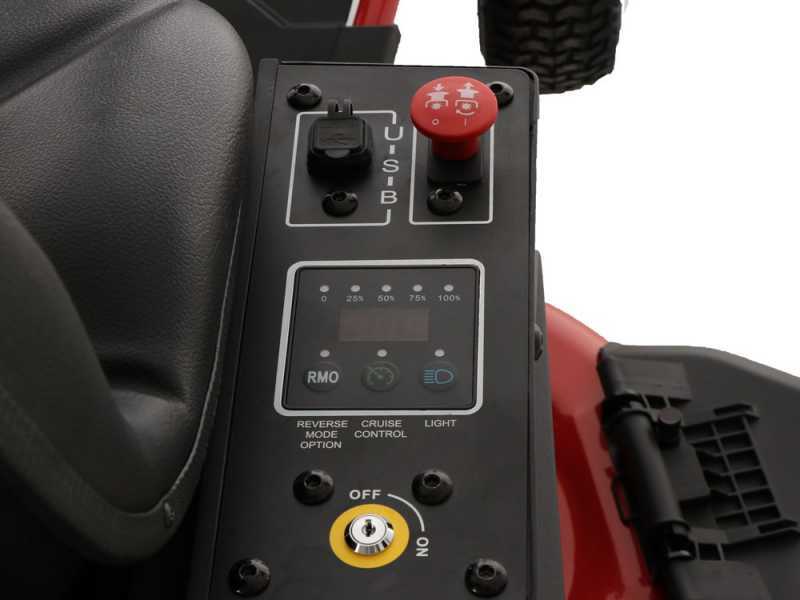 Akku-Rasentraktor GeoTech-Pro Green-Kart 91 - Akkumotor 48V/75 Ah -Seitenauswurf,Mulchen