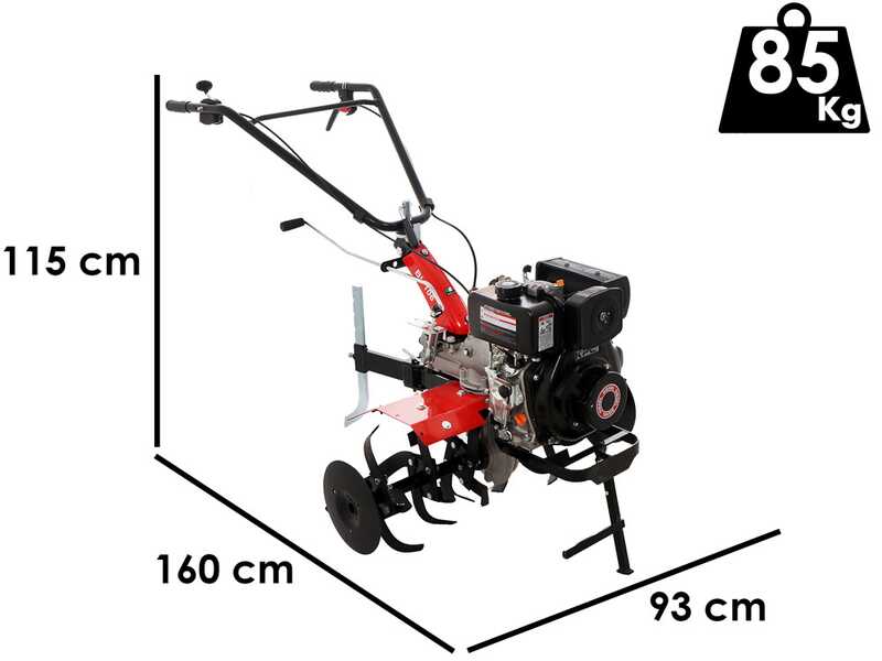 Motorhacke Benassi BL106KE mit Dieselmotor KPC KD170F - Fr&auml;se 90 cm