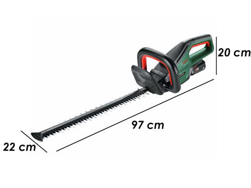 Heckenschere mit Lithium-Akku BOSCH UniversalHedgeCut 18 V - Schwert 50 cm - SOLO - OHNE AKKU UND LADEGER&Auml;T