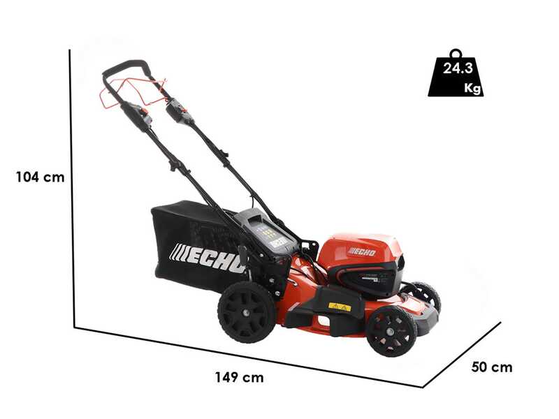 Akku-Rasenm&auml;her mit Radantrieb ECHO DLM310/46SP - Akku 40V 4Ah - Schnittbreite 46 cm