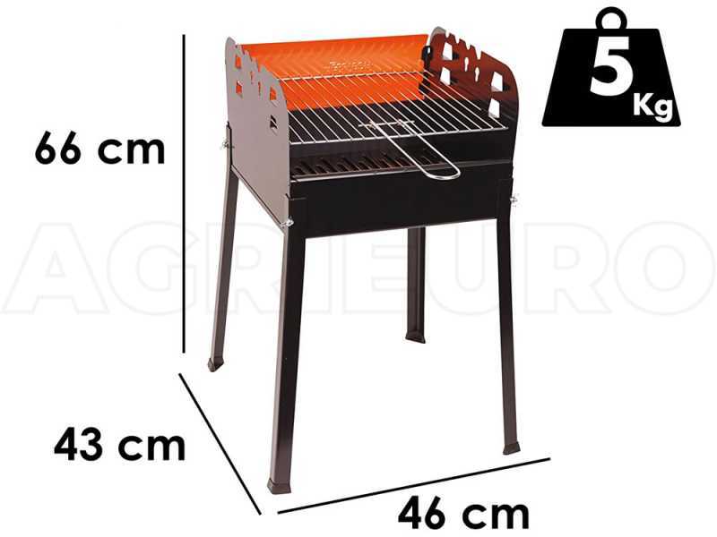 Ferraboli Ciao - Holzkohlengrill - Verchromter Grillrost 35 x 35 cm