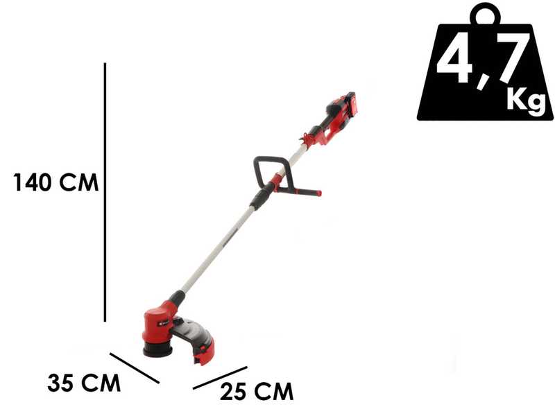 Einhell GE-LM 36 - Akkubetriebene Multifunktions-Motorsense -  18V - 2x 3Ah