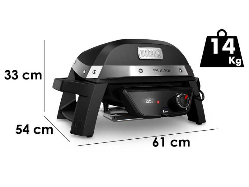Weber Pulse 1000 Elektrogrill Grillflache 41 x 31 cm