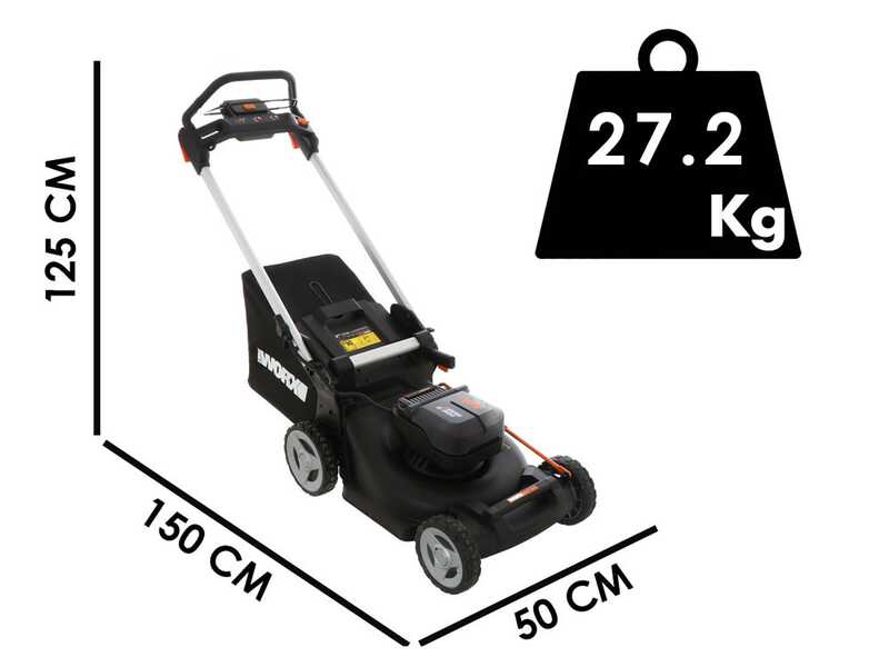 Akku Rasenm&auml;her WORX NITRO WG748E - 2x20V/4Ah - Schnittbreite 46 cm