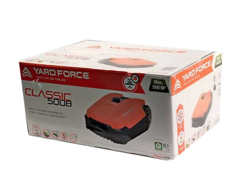 M&auml;hroboter Yard Force Classic 500B - Bluetooth integriert - Sto&szlig;sensoren