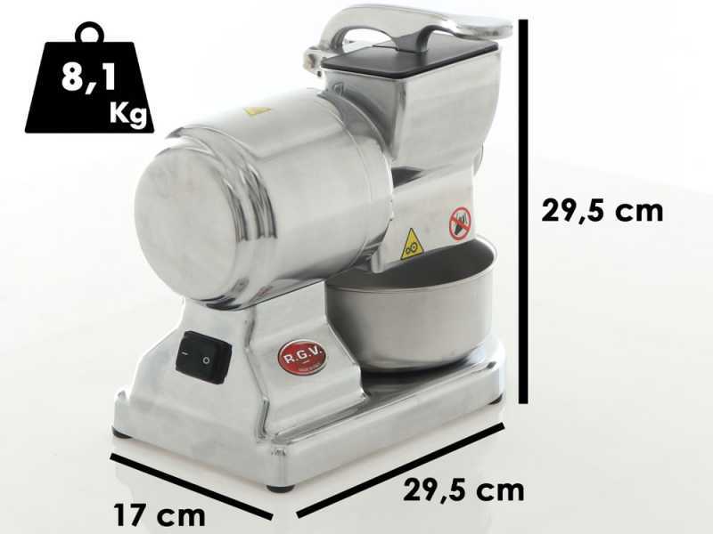 Elektro Tisch-Reibe RGV Robusta Silver - aus Aluminium - 450W
