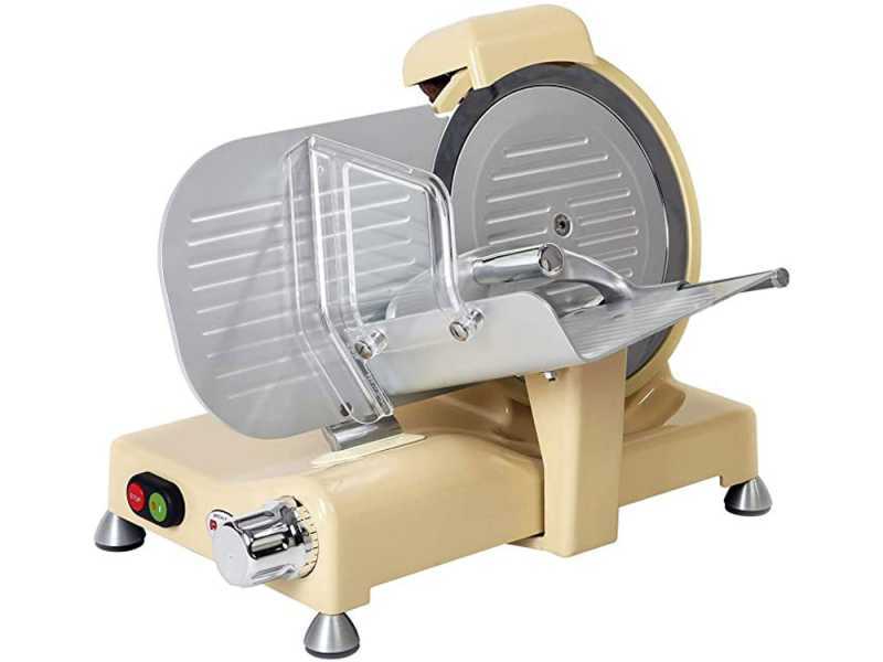 RGV Vintage 250 Ivory - Aufschnittmaschine mit geh&auml;rtetem Messer 250mm - 140W
