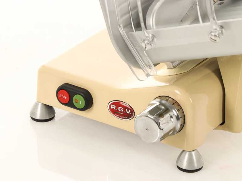 RGV Vintage 250 Ivory - Aufschnittmaschine mit geh&auml;rtetem Messer 250mm - 140W