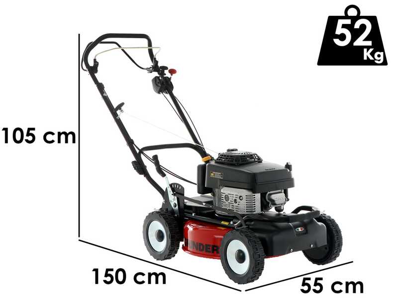 Mulchm&auml;her Marina Systems GRINDER 52 VKW - Mit Motor Kawasaki FJ180V - 52cm Schnittbreite - Doppelmulchmesser