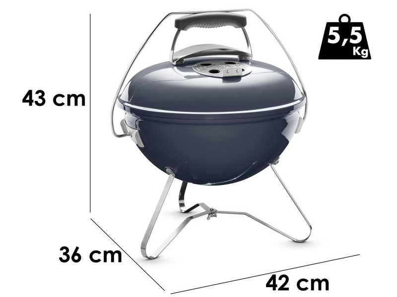 Weber Smokey Joe Premium Blue - Holzkohlegrill - Grillrost 37 cm