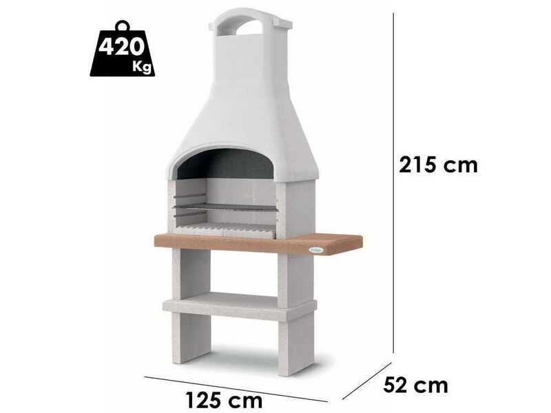 Palazzetti Rimini - Grillkamin aus Beton - Grillfl&auml;che 68x40 cm