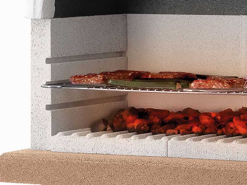 Palazzetti Rimini - Grillkamin aus Beton - Grillfl&auml;che 68x40 cm