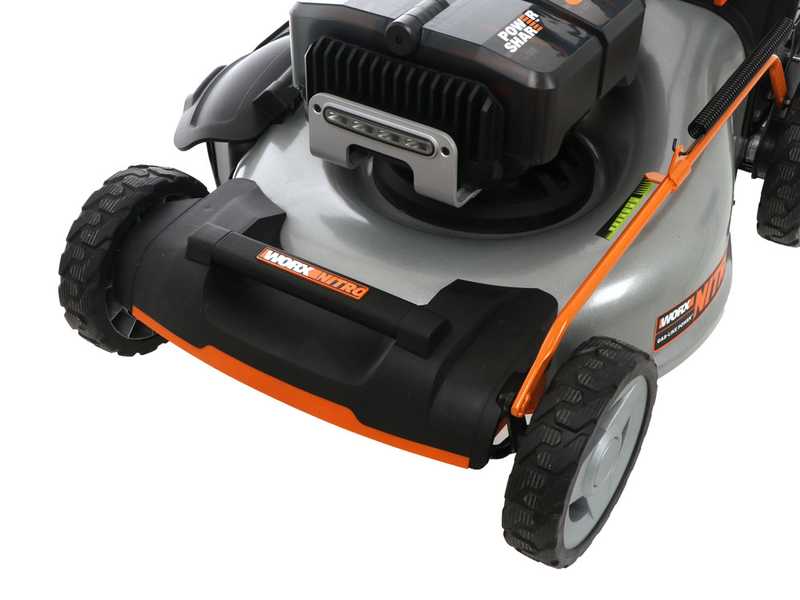 Akku-Rasenm&auml;her WORX NITRO WG761E - 80V / 4Ah - 51 cm Schnittbreite, mit Radantrieb