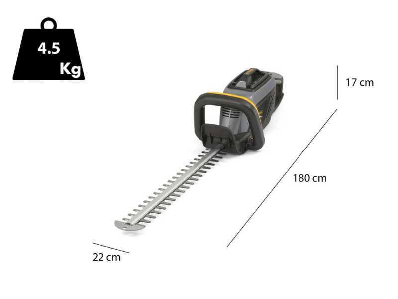 Elektrische Akku-Heckenschere Alpina AHT 48 LI - Schwertl&auml;nge 58 cm - Akku und Ladeger&auml;t im Lieferumfang