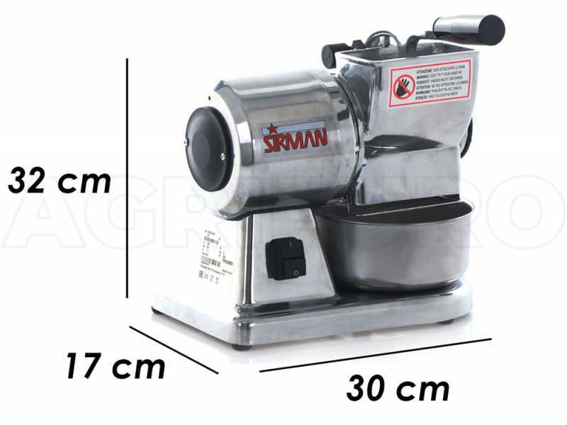 Sirman GP - Elektrische K&uuml;chenreibe einphasig - aus poliertem Aluminium - 230 v / 0.5 PS