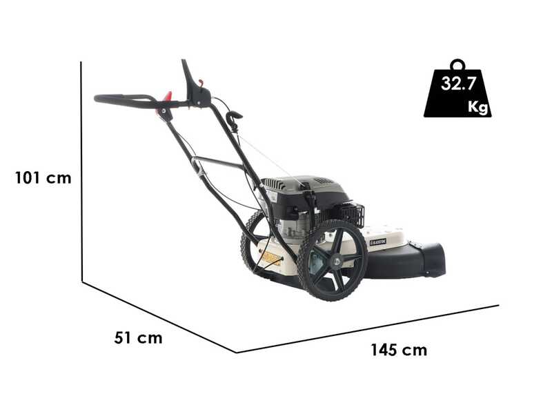 BlackStone WGT 56-173 - Benzin Motosense auf R&auml;dern zum Schieben - Motor 173 ccm