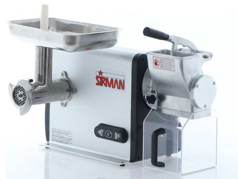 Sirman TCG 12 Dakota - elektrischer Fleischwolf - mit integrierter K&auml;sereibe - aus Aluminium und Edelstahl - 1100 W