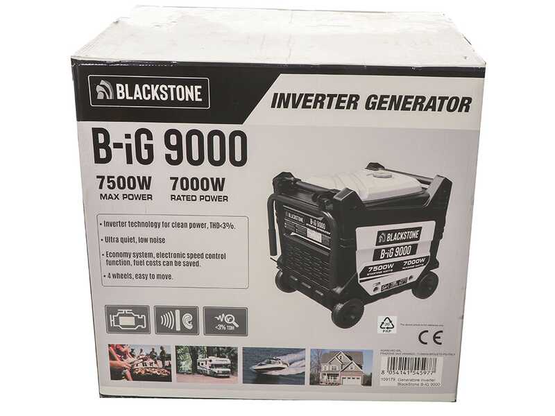 BlackStone B-iG 9000 - Inverter Stromerzeuger 7.5 kW - Dauerleistung 7 kW - 230V + ATS