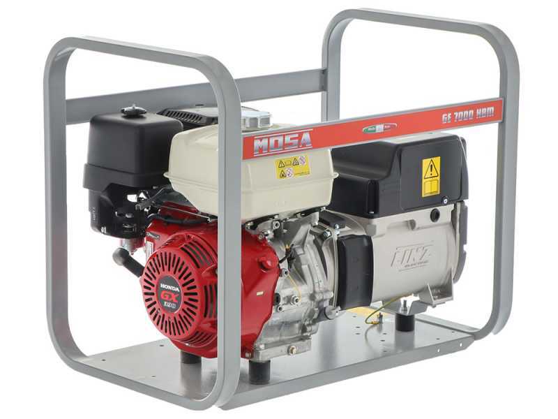 MOSA GE 7000 HBM - Benzin-Stromerzeuger mit AVR 6 kW - Dauerleistung 5 kW einphasig