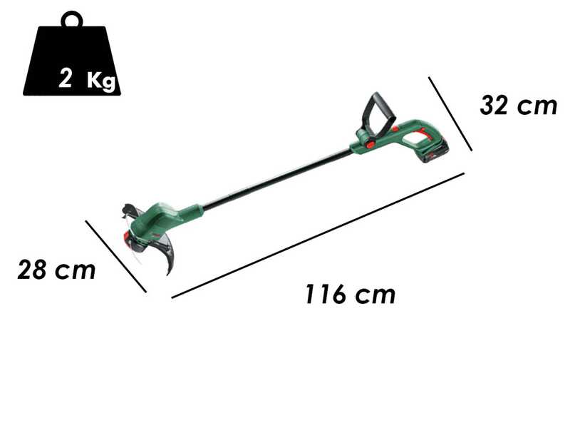 Bosch EasyGrassCut Akku-Kantenschneider 18V / 26 - Akku-Motorsense mit 18 V 2 Ah Lithium-Akku