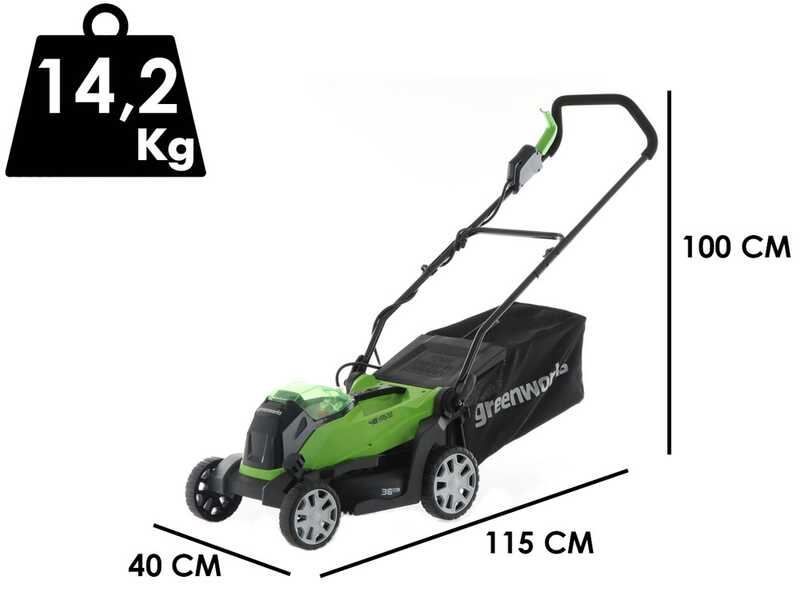 Akku-Rasenm&auml;her Greenworks G48LM36 48V -SOLO - OHNE AKKUS UND LADEGER&Auml;T