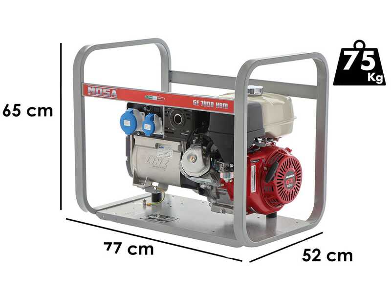 MOSA GE 7000 HBM - Stromerzeuger 6 KW einphasig  - Dauerleistung 5 kW - 230V