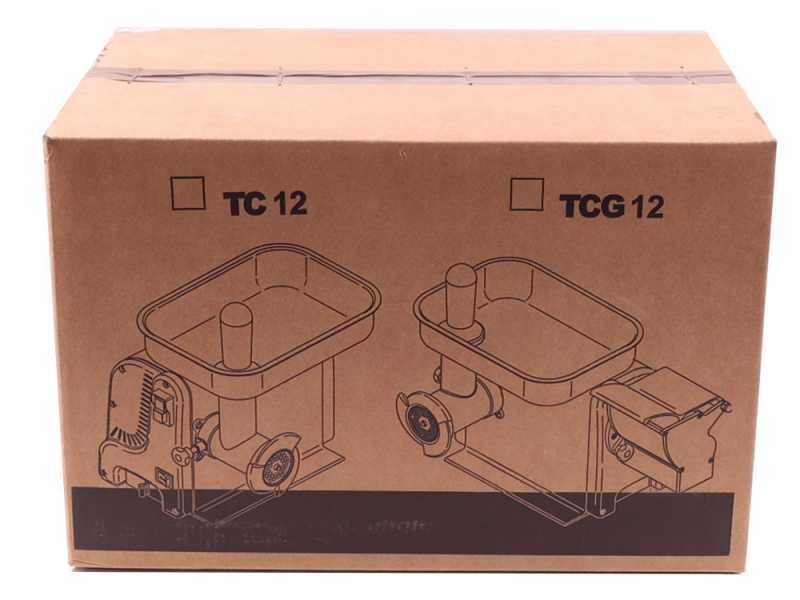 Sirman TCG 12 M.I. Denver - elektrischer Fleischwolf - mit integrierter Reibe -  Mundst&uuml;ck aus Edelstahl