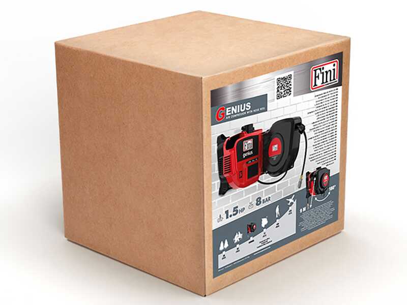 Fini Genius 230/50 - Wandkompressor mit Schlauchhaspel - 160 l/min
