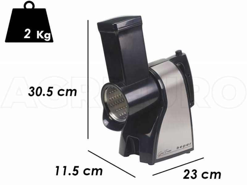 Beper BP 400 - Elektrische Mehrzweck-K&uuml;chenreibe - Elektromotor 430 Watt