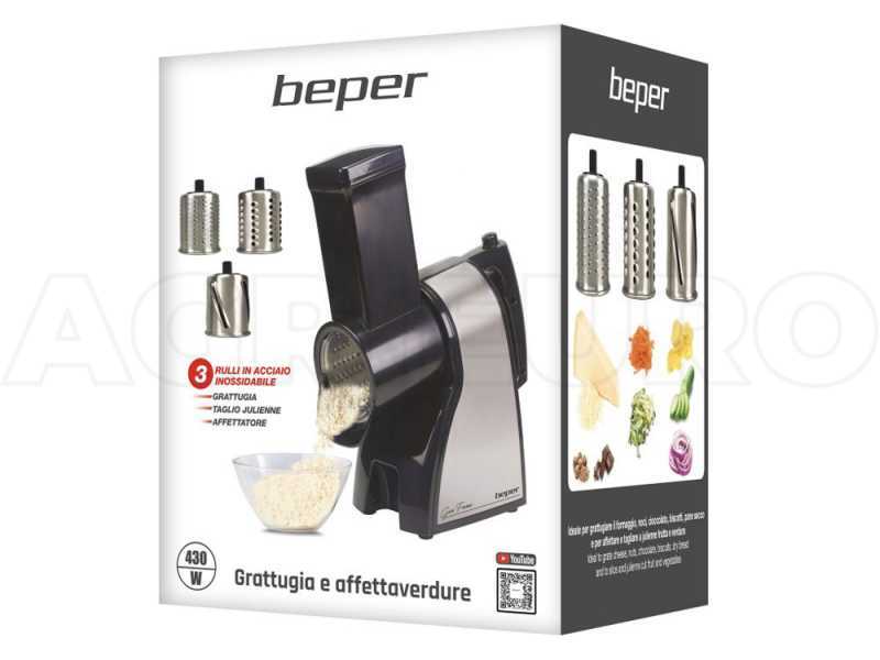 Beper BP 400 - Elektrische Mehrzweck-K&uuml;chenreibe - Elektromotor 430 Watt