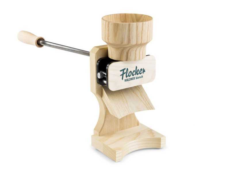 Waldner Flocker 180g - Manuelle Flockenquetsche aus Eschenholz mit Edelstahlwalzen