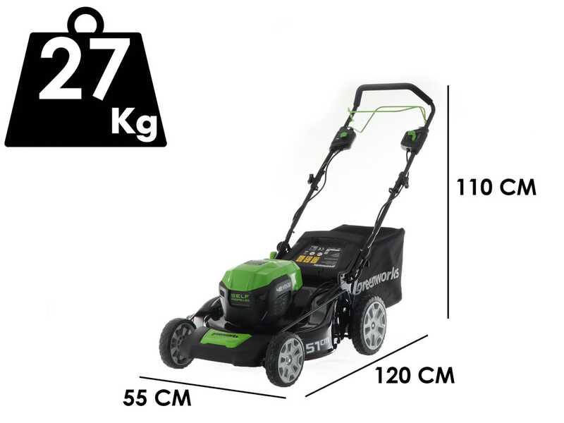 Akku-Rasenm&auml;her Greenworks GD48LM51SP 48V - SOLO - OHNE AKKU UND LADEGER&Auml;T