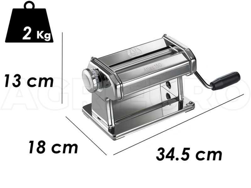 Nudelmaschine Marcato Atlas 150 Roller - Manuelle Nudelmaschine f&uuml;r hausgemachte Pasta