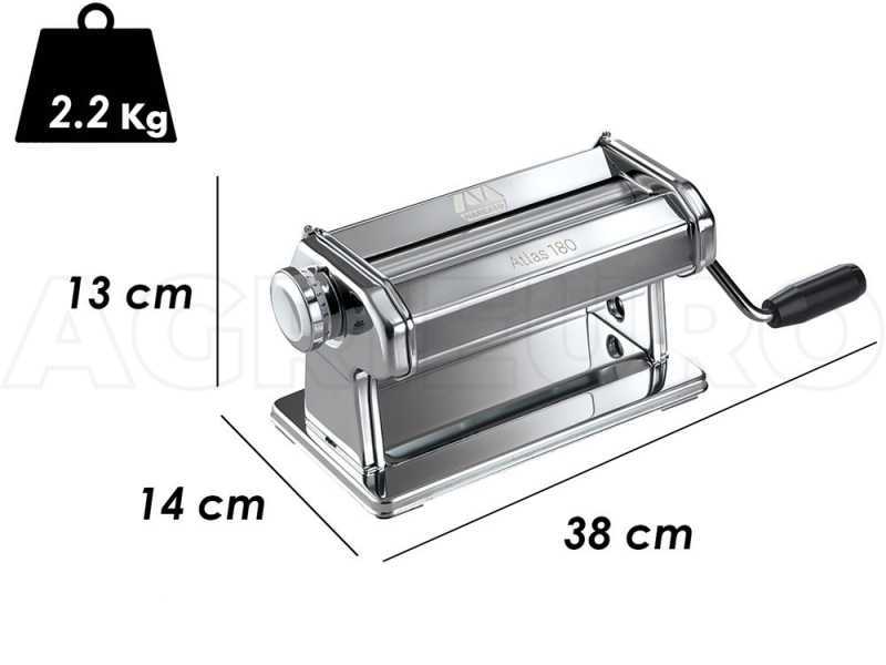 Marcato Atlas 180 Roller - Manuelle Nudelmaschine aus Edelstahl