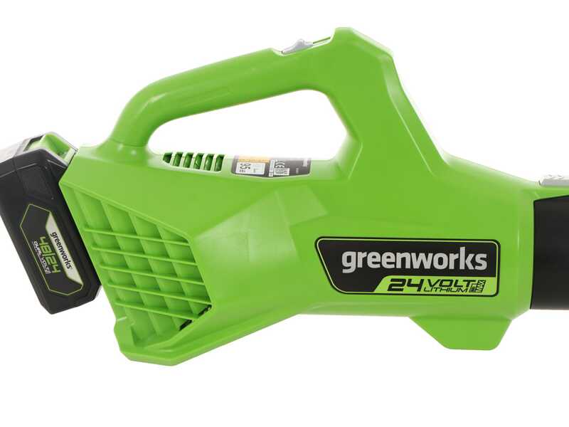 Axial-Akku-Laubbl&auml;ser Greenworks G24ABO 24V - AKKU UND LADEGER&Auml;T NICHT ENTHALTEN