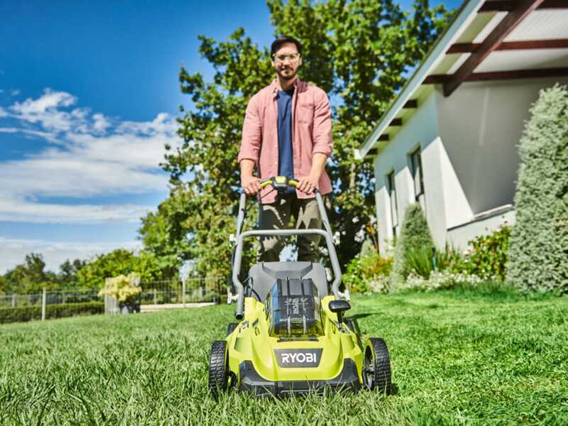 Akku-Rasenm&auml;her RYOBI RLM36X41H50PG - MAX POWER 36V - 5Ah - 45l Grasfangkorb - 40 cm Schnittbreite
