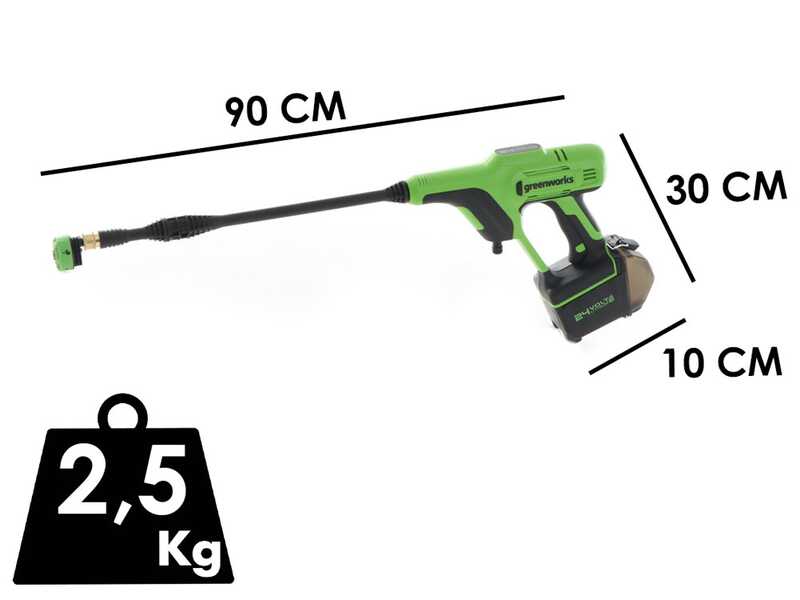 Akku-Mitteldruckreiniger Greenworks G24PWX - 24V - SOLO - OHNE AKKUS UND LADEGER&Auml;T