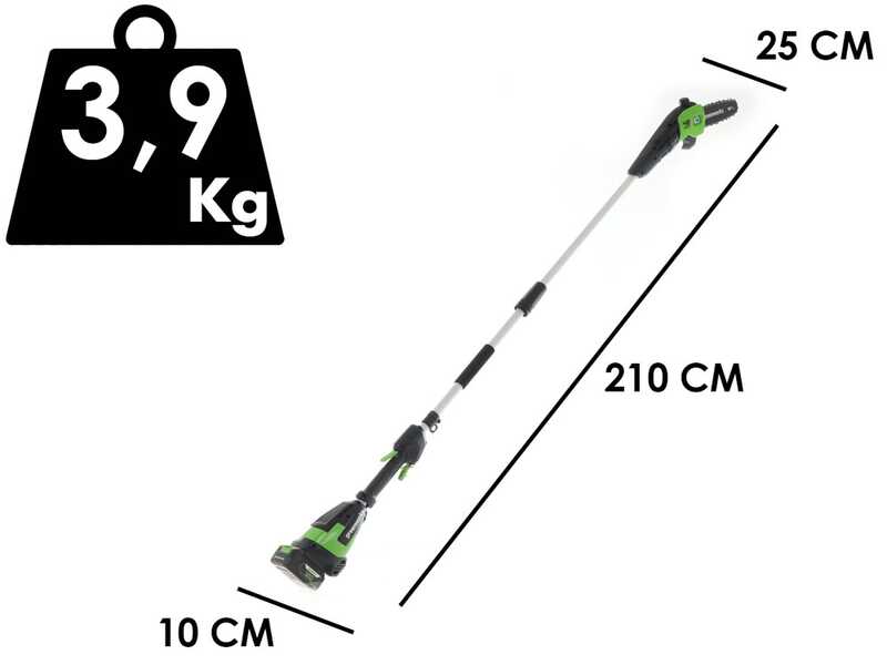 Akku-Hochentaster mit Schaft Greenworks G48PS 48V - OHNE AKKUS UND LADEGER&Auml;T