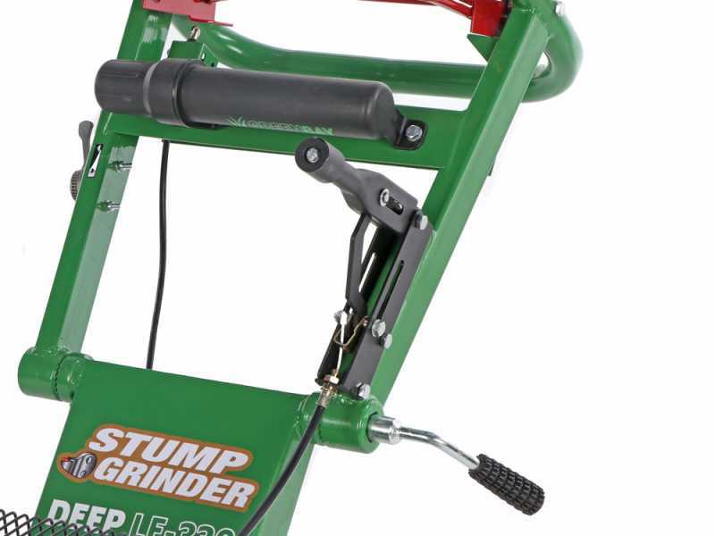 GreenBay Deep LE-330 - Baumstumpffr&auml;se - Loncin-Motor 420 ccm mit E-Starter - Schneideger&auml;t mit 8 Wolframkarbidh&auml;mmern