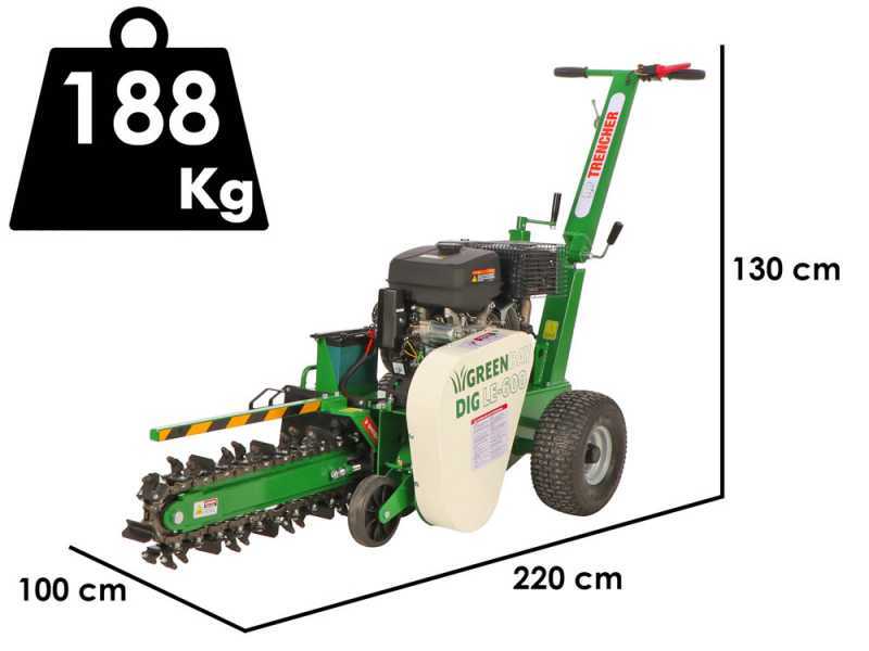 GreenBay DIG LE-600  - Grabenfr&auml;se - Loncin-Motor G420F