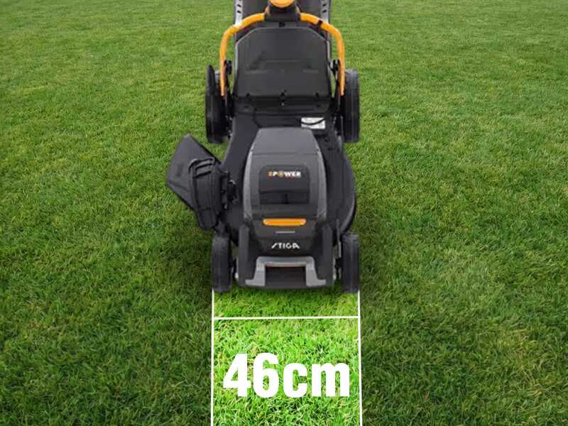 Stiga Combi 748e V - Akku-Rasenm&auml;her  - 2x 48V/5Ah - Schnittbreite 46 cm