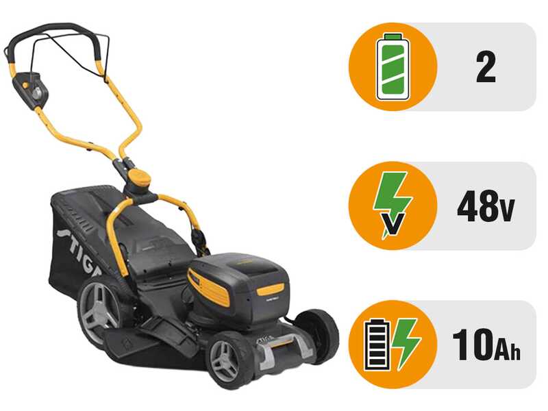 Stiga Combi 748e V - Akku-Rasenm&auml;her  - 2x 48V/5Ah - Schnittbreite 46 cm