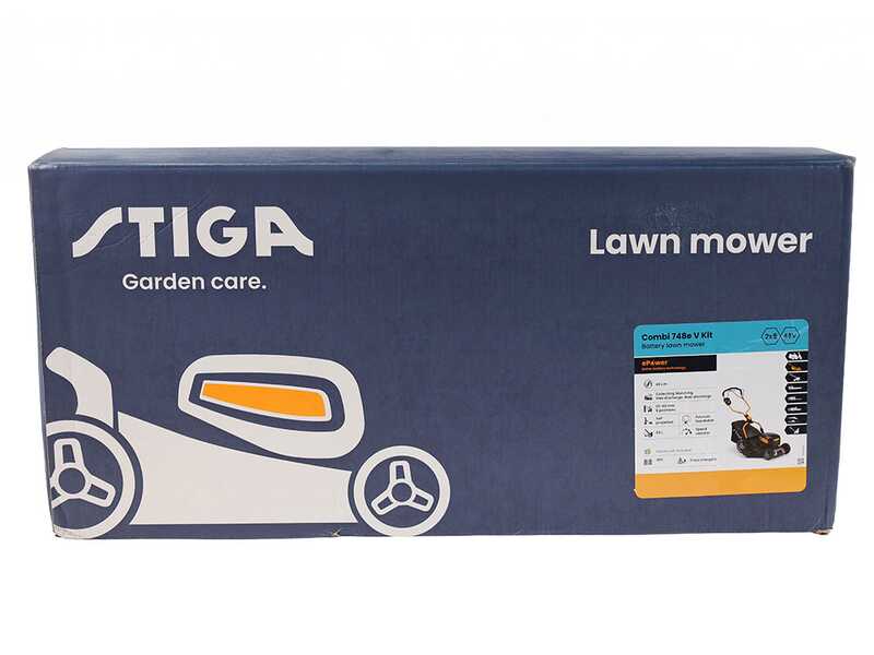 Stiga Combi 748e V - Akku-Rasenm&auml;her  - 2x 48V/5Ah - Schnittbreite 46 cm
