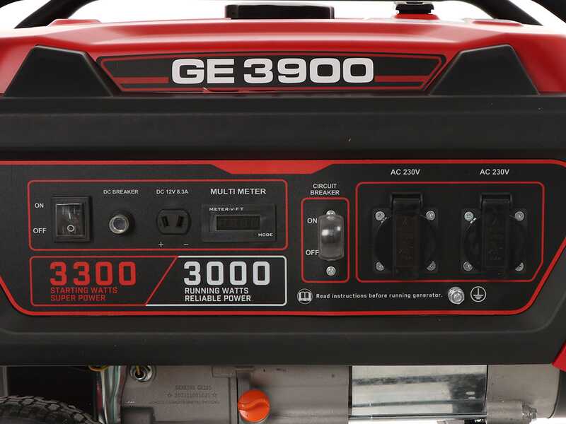 Mosa GE 3900 - Benzin-Stromerzeuger auf R&auml;dern 3.3 kW - Dauerleistung 3 kW - 230V