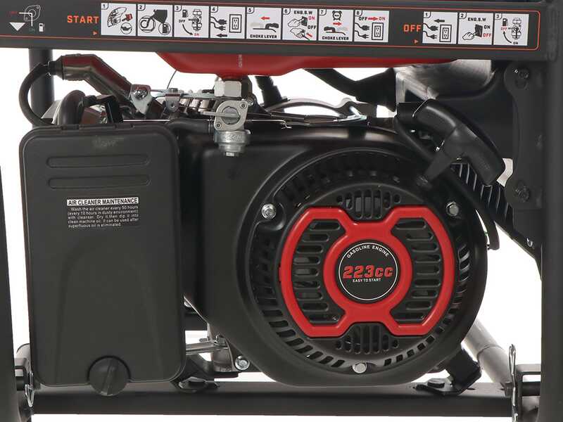 Mosa GE 3900 - Benzin-Stromerzeuger auf R&auml;dern 3.3 kW - Dauerleistung 3 kW - 230V