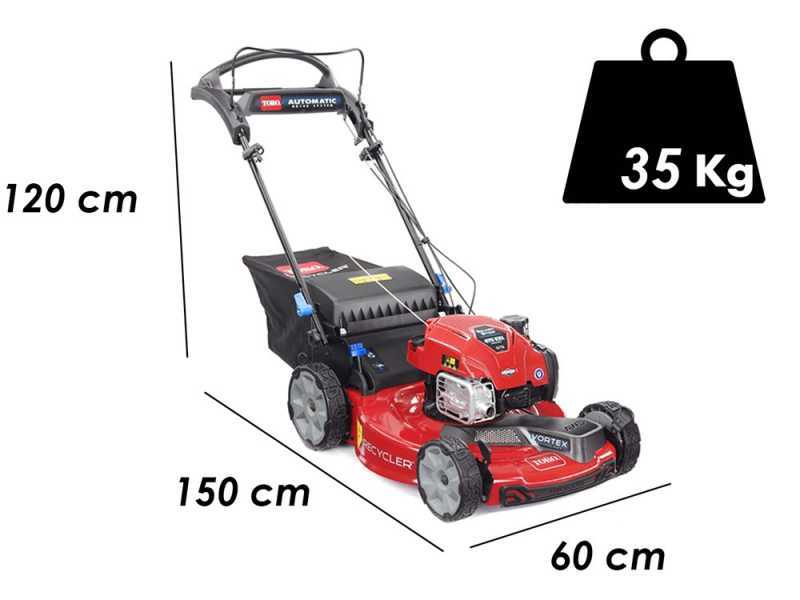 Benzin-Rasenm&auml;her 4-Takt-Motor TORO Recycler TO-21774 B&amp;S675 Allradantrieb - 55 cm Schnittbreite - 63 Liter Fangkorb