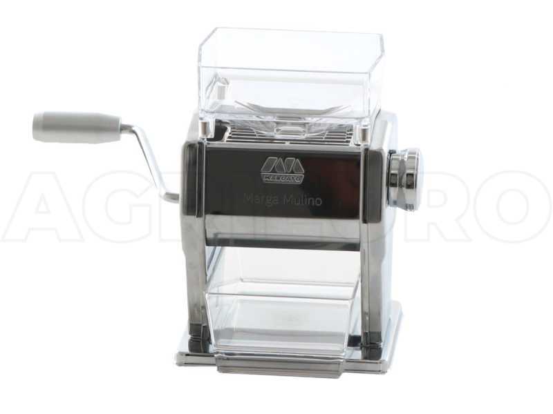 Marcato Marga 180g  - Getreidem&uuml;hle und Flockenquetsche manuell mit Edelstahl-Walzen