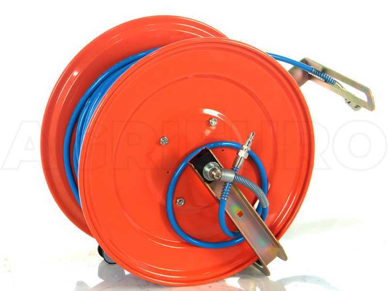 Druckluft Schlauchtrommel Aufroller + 70 Meter Schlauch aus Polyurethane