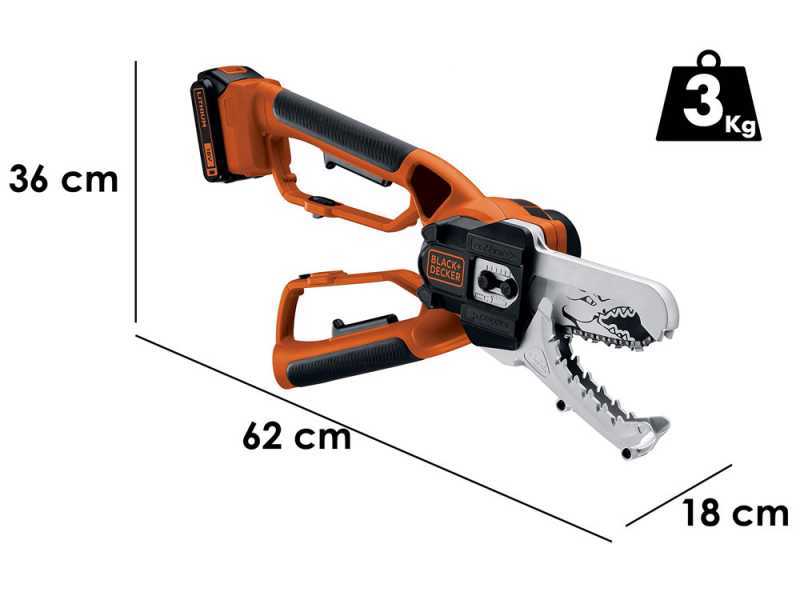 Akku-Handkettens&auml;ge Black&amp;Decker Alligator GKC1000L - 18V 2Ah Akku