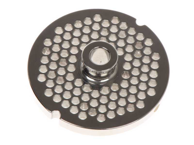 Lochscheibe f&uuml;r Fleischwolf N.8 - 6 mm L&ouml;cher -  61 mm Durchmesser der Lochscheibe